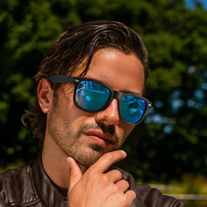 Fsmiling Black Sunglasses Bulk Adult Party Sunglasses 80s Sunglasses Pack for Men Women Party Favors -10Pack
