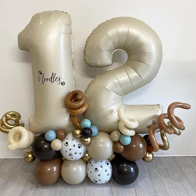 Biapian 40 Inch Cream Number 15 Balloon, 15th Birthday Balloons, Big Digital 15 or 51 Beige White Giant 15 Foil Balloon Helium for 51st 15th Birthday Decorations Anniversary Baby Shower Party Supplies