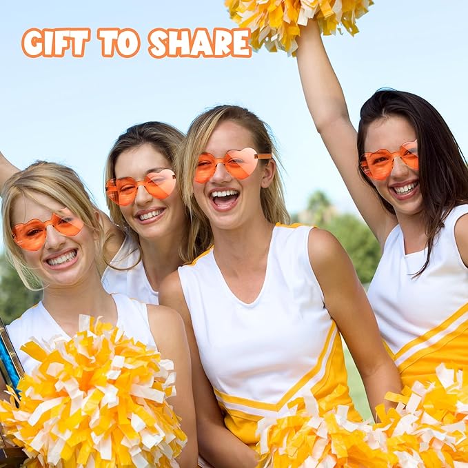 12 Pack Heart Sunglasses for Women Transparent Heart Glasses for Bachelorette Birthday Party Favor Gifts