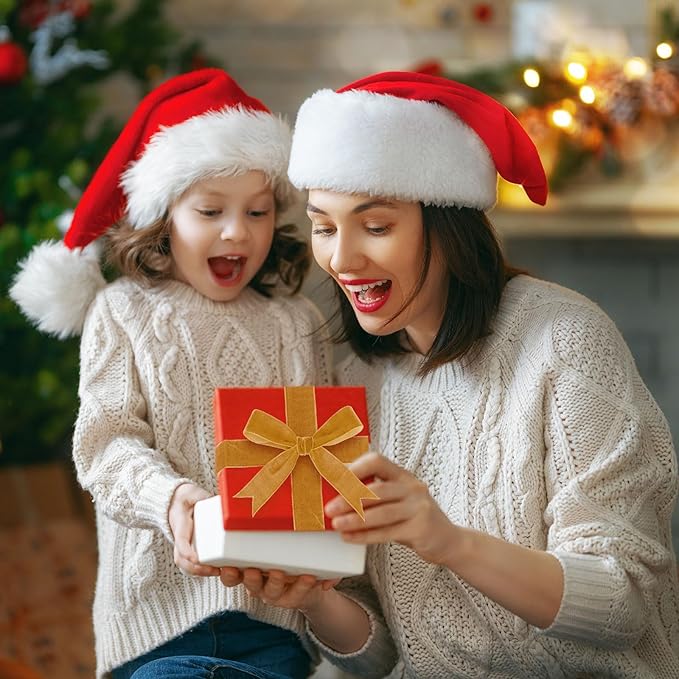 Yilloog 3/8'' 1'' 2'' 90 Yards Christmas Velvet Ribbon Vintage Satin Fabric Velvet Ribbon Roll for Christmas Tree Ornaments Decoration Gift Wrapping Bow DIY Crafts (Khaki)