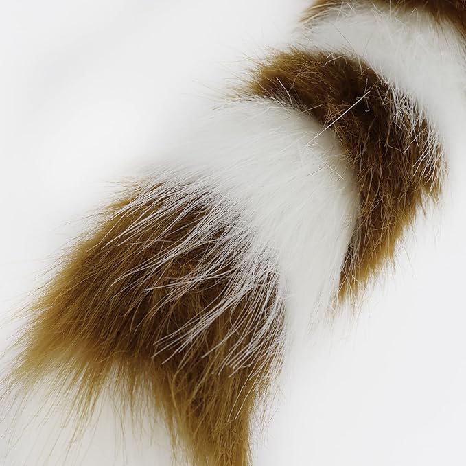 Animal Cat Wolf Fox Dog Faux Fur Tail for Halloween Party Cosplay Costume Accessories