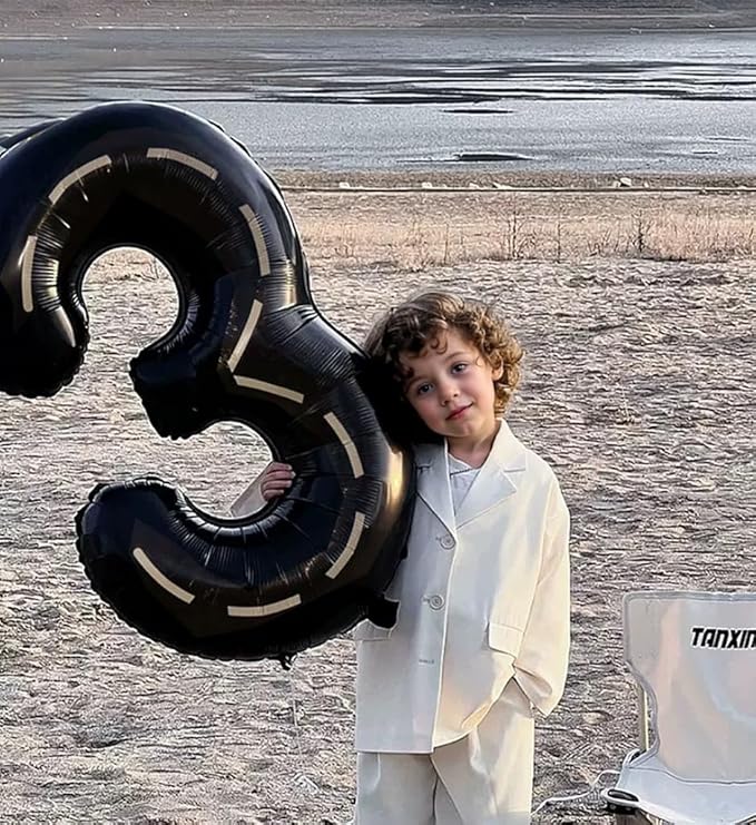 40 Inch Race Car Black Number Balloons Race Car Birthday Party Balloons Large Black Number 7 Balloons Boys 7th Birthday Party Race Car Theme Party Decorations Supplies（Digital 7）