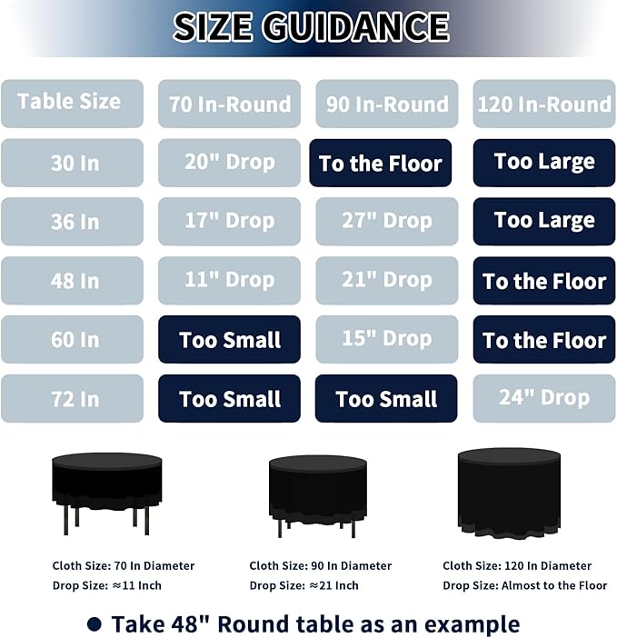 PureFit 6 Pack White Round Table Cloths 90 Inch, Stain and Wrinkle Resistant Table Linen for Round Table, Polyester Table Covers for Dining Table, Wedding, Party, Banquet and Camping