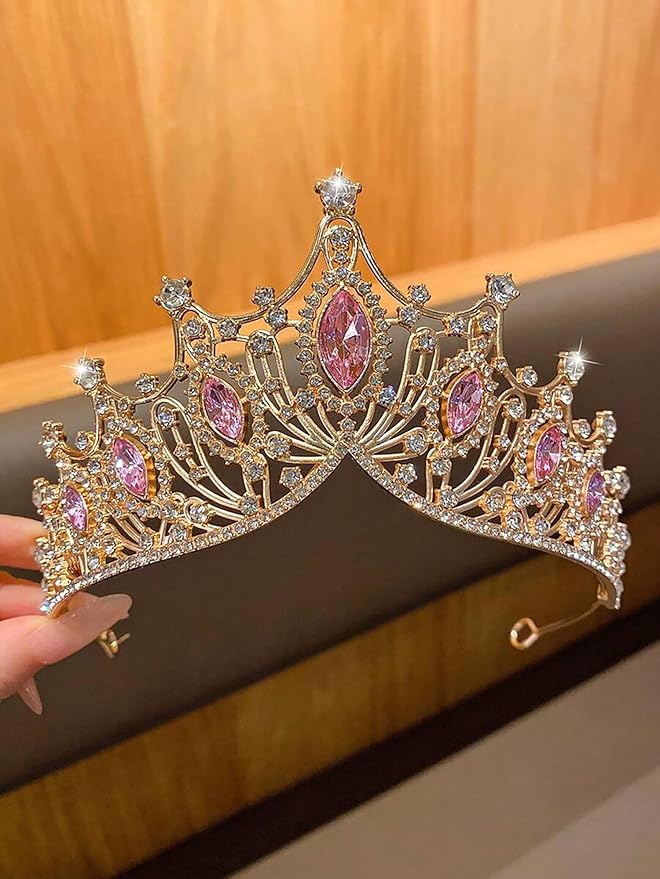 Tiaras Headbands Crown for Women and Girls, Princess Rhinestone Crown for Bridal, Crystal Queen Tiara Head Band Hair Accessories for Prom Wedding and Party