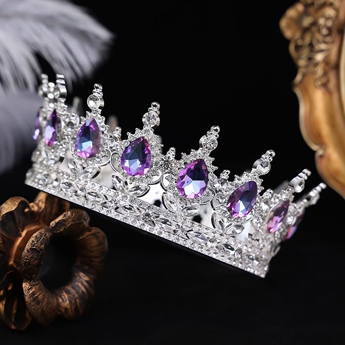 Queen Crown for Women Crystal Tiara for Girl Rhinestone Wedding Headband for Bride Hair Accessories for Costume Birthday Party Prom