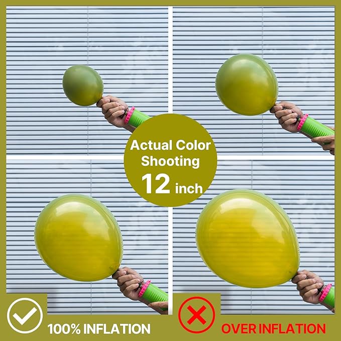 PartyWoo Olive Green Balloons 50 pcs 12 Inch Matte Sage Boho Green Eucalyptus Helium Balloons for Wedding Baby Shower Gender Reveal Birthday Graduation Jungle Safari Party Decorations Green-F06