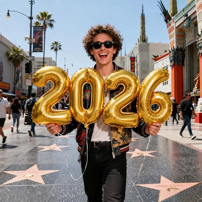 2026 Balloons Gold Number 2026 Balloon-16 Inch Number Foil Balloons for New Year Eve Party Supplies Birthday Graduation Anniversary Party Decor 2026 Decorations