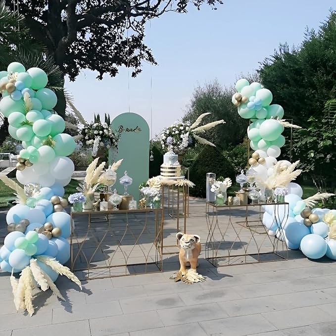90pack Mint Green Balloons Different Size 18/12/10/5 Inch Pastel Green Balloon Garland Arch Kit for Baby Shower,Graduation, Wedding, Birthday, Gender Reveal, New Year Decorations