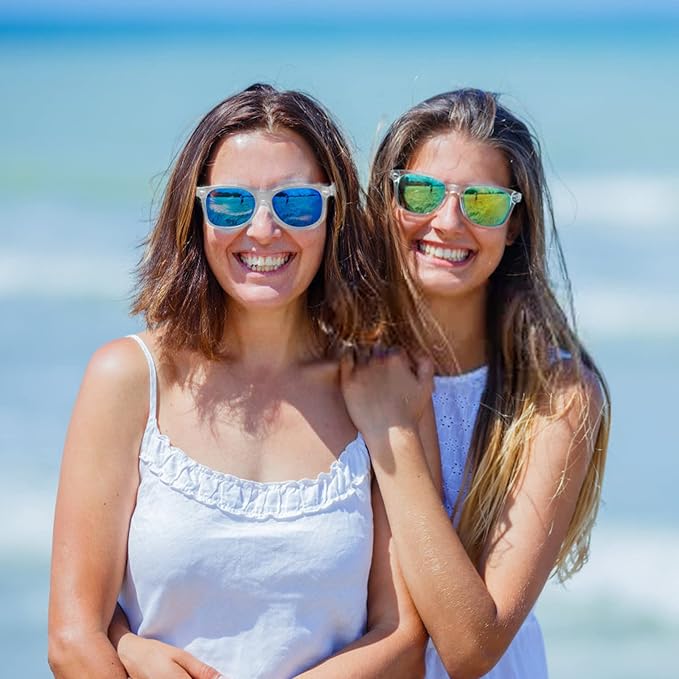 10/20 Pack Colored Sunglasses Mirrored Lens Bulk Party Glasses Classic Eyewear Birthday Beach Pool Unisex Adults