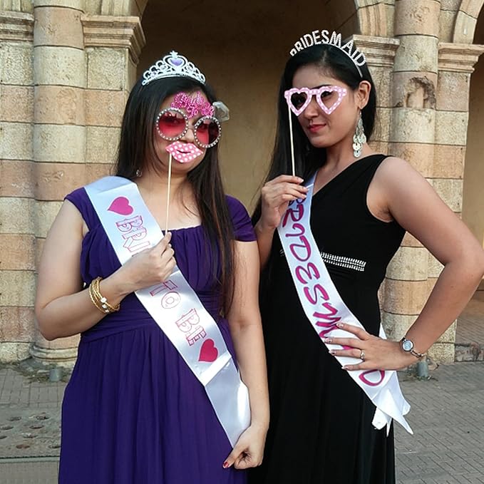 Silver Hairband for Bridesmaid, Bridesmaid Headband with Rhinestone, Bridal Shower, Bachelorette Party, Wedding Decorations, One Fits All Material, Reusable