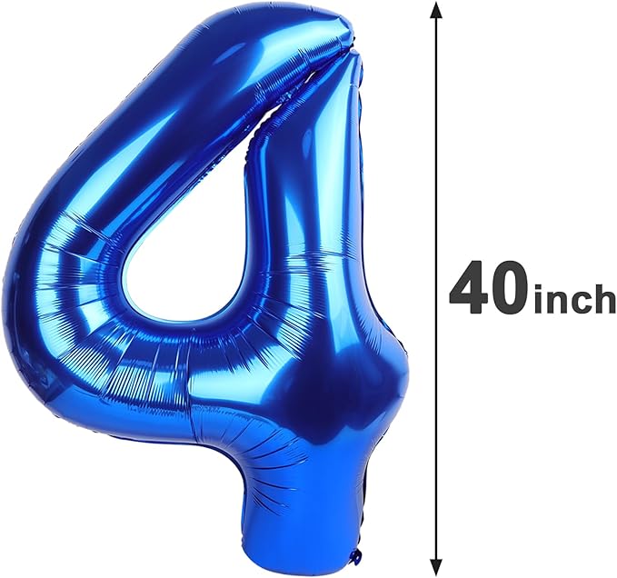 Giant Navy Blue 40 Balloon Number 40 Inch, 40 Number Balloons Birthday Supplies, 40 Year Old Birthday Party Celebration, 40 Balloons Graduations Anniversary Decorations