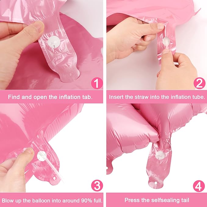 40 Inch Pink Number Balloon 0-9(Zero-Nine) with Crown, Big Size Happy Birthday Balloon, Foil Helium Big Number Balloon for Birthday Party,Wedding, Anniversary (PINK 1)