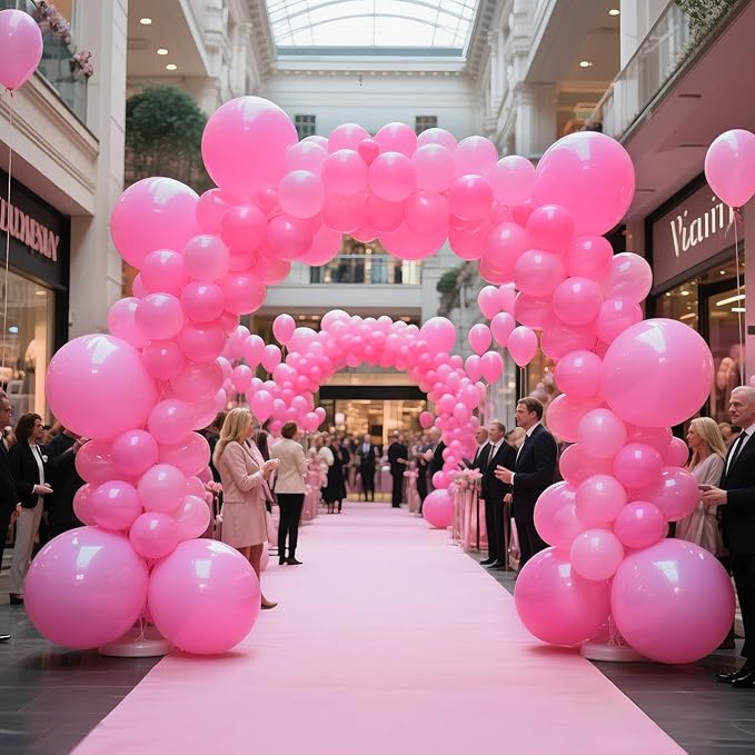 KAWKALSH Pink Balloon 110pcs,12 Inch Thickened Latex Party Balloons Helium Bright Color for Birthday Baby Shower Wedding Party Supplies Arch Garland Decoration