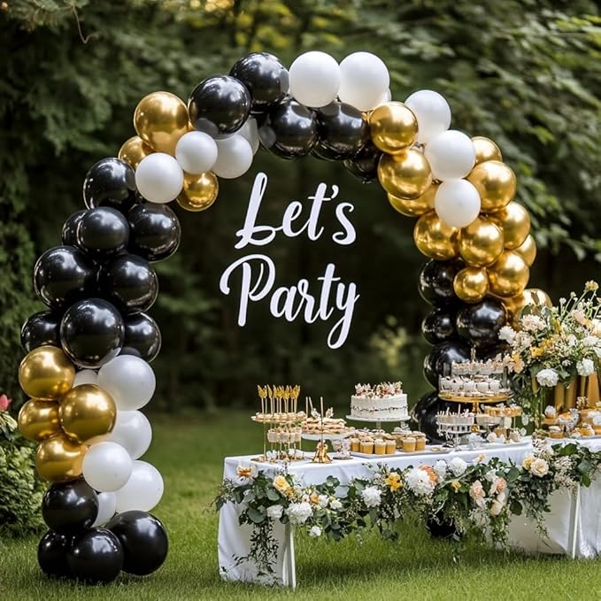 Black Balloons, 60 PCS Black Balloons 12 inch Latex Balloon for Birthday Party Decoration, Wedding, Baby Shower, Anniversary, Holiday Decoration and Balloon Garland