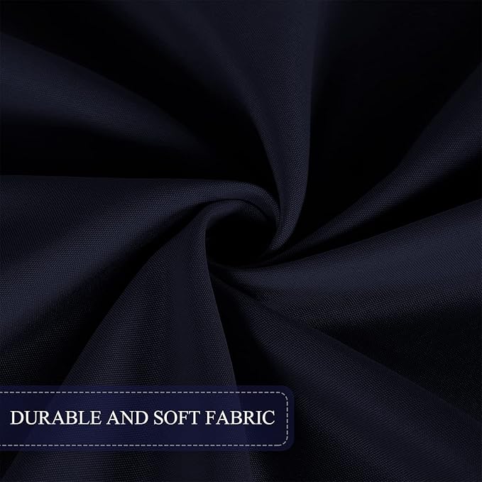 SARAFLORA Outdoor and Indoor Tablecloth -60x120 inch Navy, Wrinkle Free Washable Waterproof Table Cloth with Umbrella Hole and Zipper Rectangle Table Cover for Spring/Summer/Patio/Picnic/BBQS/Party