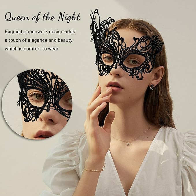 Erythem Couples Masquerade Mask Set - Venetian Party Masks for Women & Men - Halloween Costume & Mardi Gras