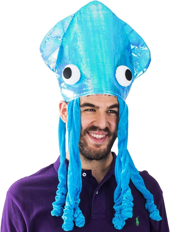 Funny Party Hats Squid Hat - Funny Fun and Crazy Hats in Many Styles
