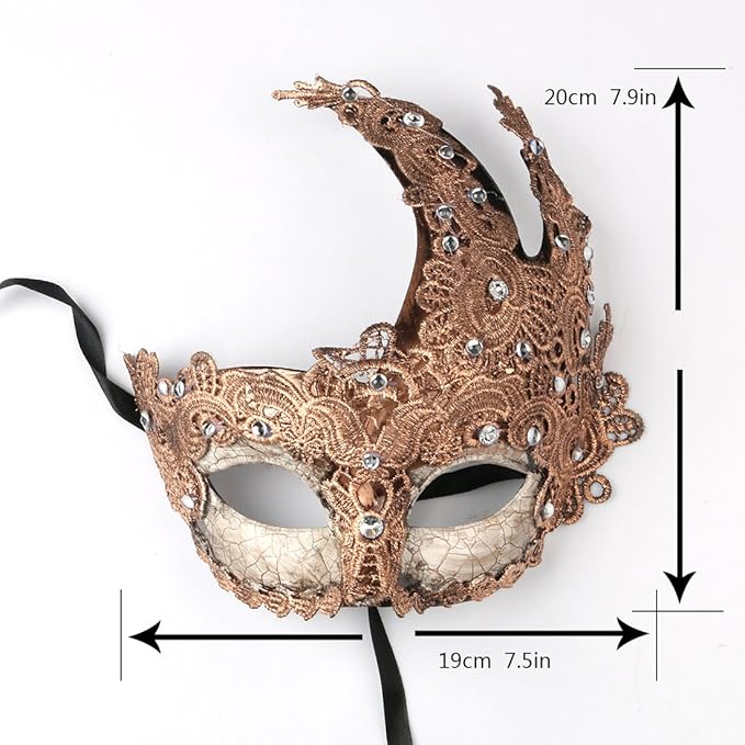 YU FENG Venetian Masquerade Mask for Women Couples Besties-Prom,Balls,Mardi Gras,Halloween and Parties Costume Mask