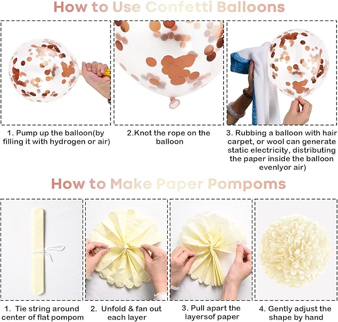 Pink Birthday Decorations for Women, Boho Dusty Pink Rose Gold Blush Beige Latex Balloons Happy Birthday Banner Foil Fringe Curtain Tissue Paper Pompom for Woman Girls Party Decoration Supplies