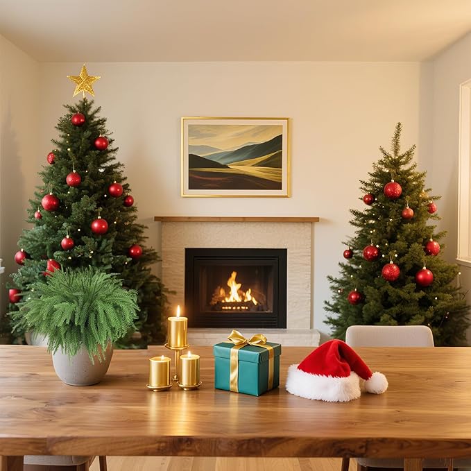 Christmas Norfolk Pine Branches-12pcs,18inch Long,Artificial Pine Stems Faux Christmas Greenary Norfolk Pine Branch for Vase DIY Crafts Xmas Wreath Garland Indoor Outdoor Home Decoration