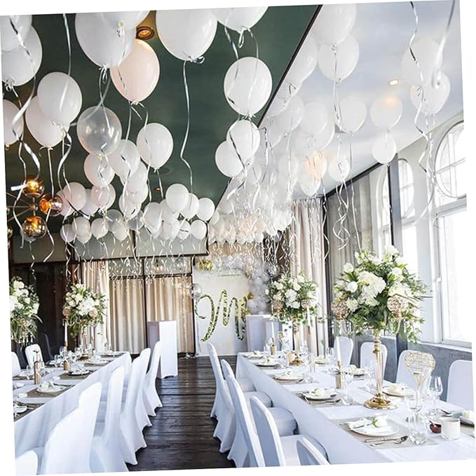 White Balloon Garland Kit DIY Arch Latex Balloons for Shower Wedding Party Decorations for Wall Window Door Hanging and Photo Props