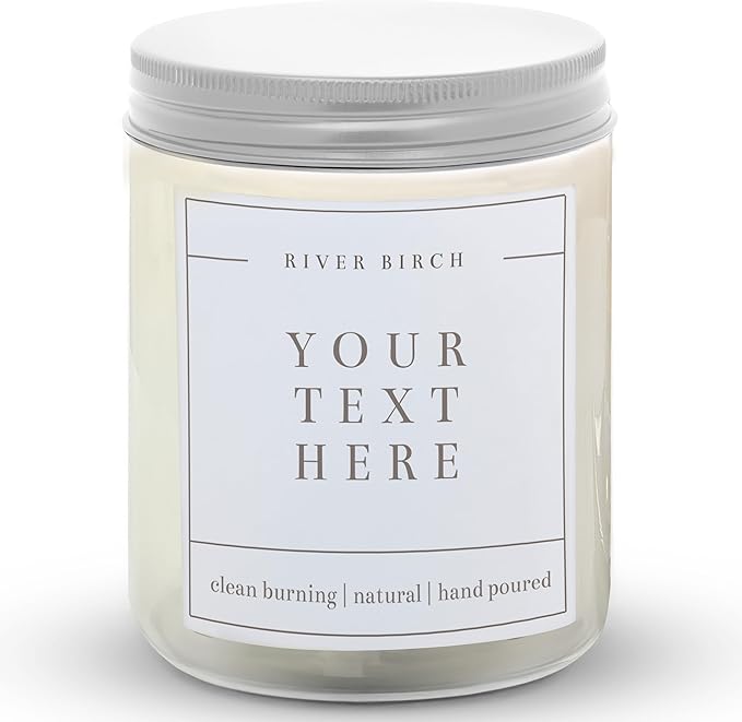 River Birch Candles Custom Label 10 Pack Pick Your Scent | Scented Candles | Bulk Premium, All-Natural, Non-Toxic, Soy Wax | 8.5oz 40-45 Hour Burn Time | Relaxing Gifts for Home