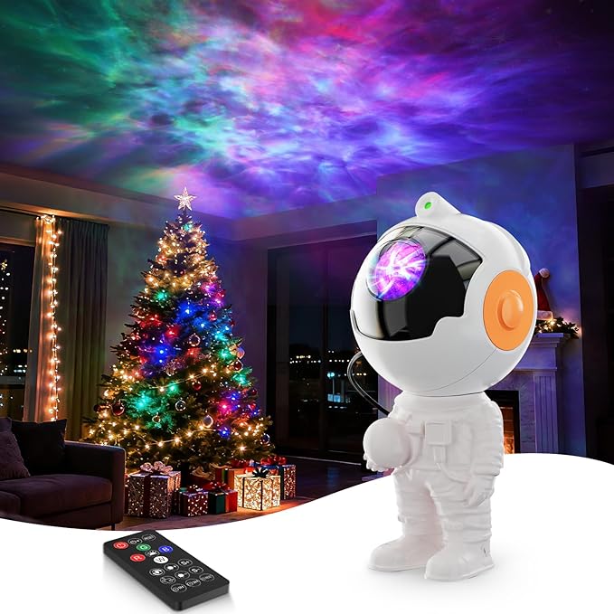 Rossetta Astronaut Galaxy Projector, Star Projector for Kids with Remote Control and Auto Timer, Night Light Projector for Bedroom, Living Room, Christmas, Birthday