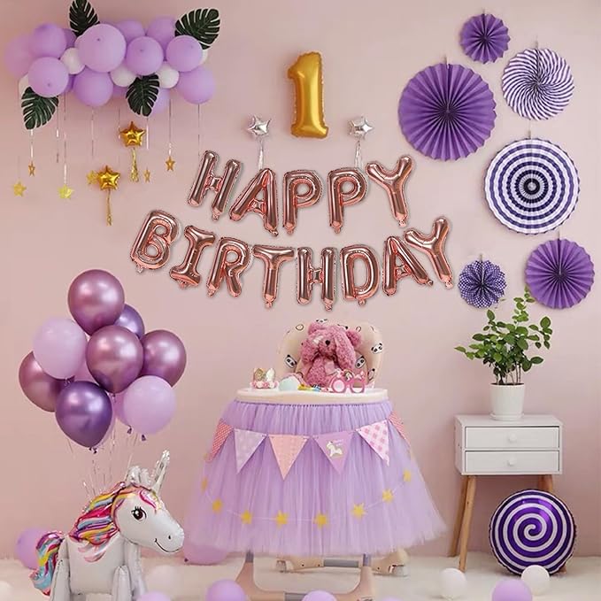 75pcs 16" Happy Birthday Balloon Banner, Pink Rose Gold Balloons Letters, Personalized Mylar Foil Birthday Decorations includes 2 Sets A- Z, 1 set Number 0-9 "HAPPY BIRTHDAY" letters