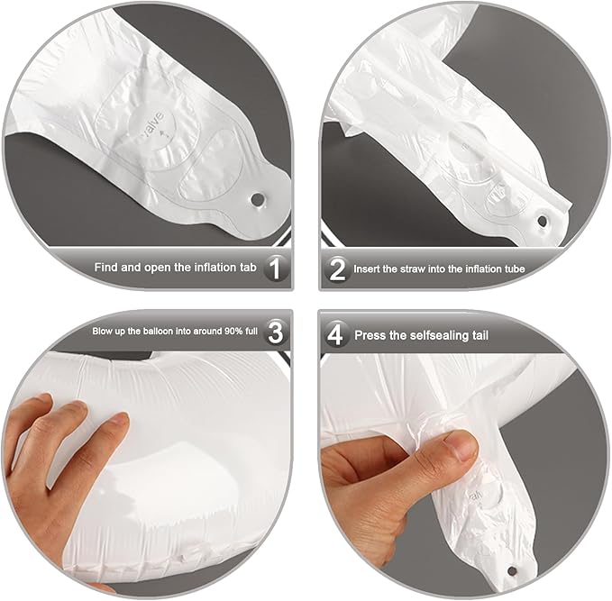 White 40 Inch Mylar Foil Number 6 Balloon, Birthday Digital Balloons for 6 16 Boy Girl Party Decorations Supplies, White Big Helium Balloon Numbers for 26 36 46 60 Men Women Anniversary