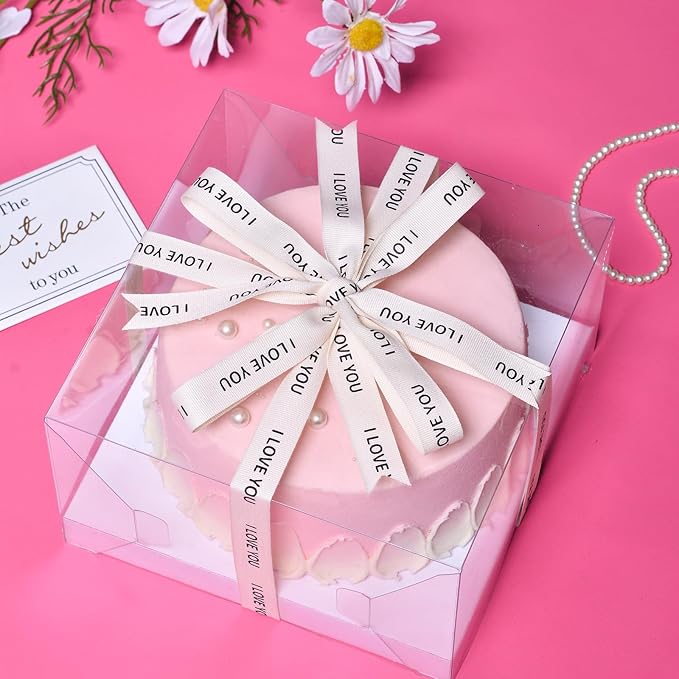 Ribest I Love You Cotton Ribbon for Gift Wrapping Crafts Flower Bouquet Party Decoration 5/8 Inch x 10 Yard