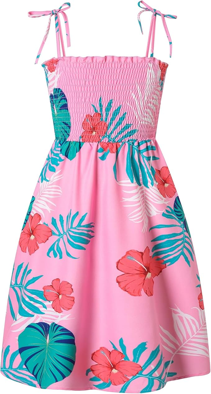 Cromoncent Matching Hawaiian Outfits for Family, Dad and Son Matching Luau Beach Tropical Shirts Mommy Daughter Tropical Sets