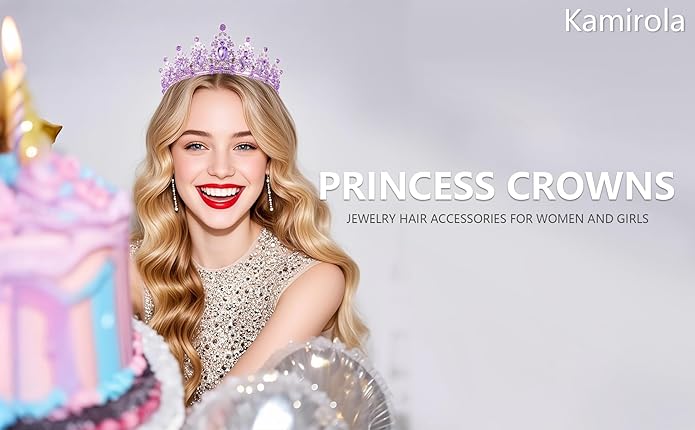 Kamirola - Queen Crown and Tiaras Princess Crown for Women and Girls Crystal Headbands for Bridal, Princess for Wedding and Party（01）