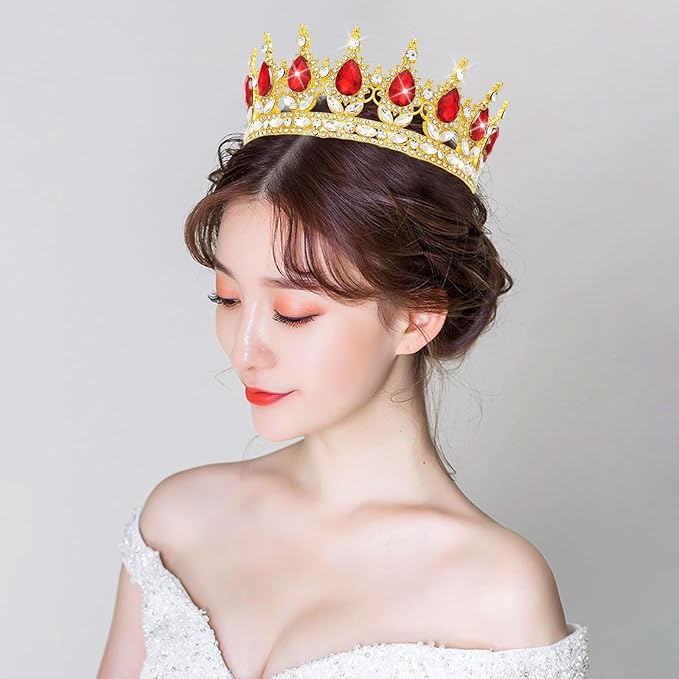 Queen Crown Rhinestone Wedding Crowns and Tiaras for Women Costume Party Hair Accessories Princess Birthday Crown Crystal Bridal