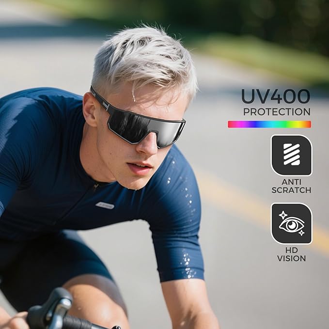 IKTOD 3 Pack Polarized Running Sunglasses for Women Mens Sunglasses UV Protection for Cycling Baseball Fishing