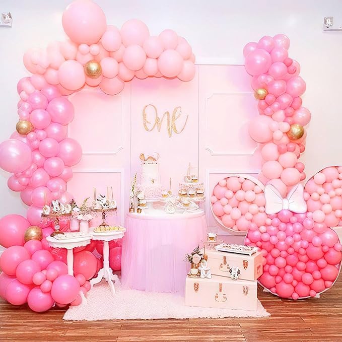 PartyWoo Light Pink Balloons 50pcs 12 Inch Pastel Pale Baby Pink Balloons for Baby Shower Gender Reveal Wedding Princess Butterfly Bachelorette Bridal Shower Birthday Party Decorations Pink-Y48