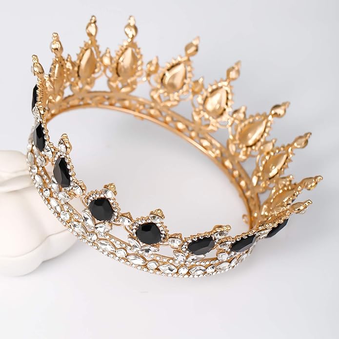 FORSEVEN Queen Crown Rhinestone Wedding Crowns and Tiaras for Women Costume Party Hair Accessories Princess Birthday Crown Crystal Bridal Crown Halloween Decorations Headband