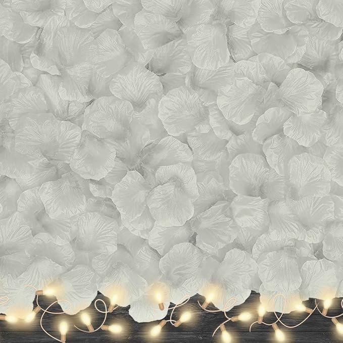 4500 Pack White Rose Petals,Artificial Roses Flower Petals for Romantic Night,Valentine's Day and Weddings