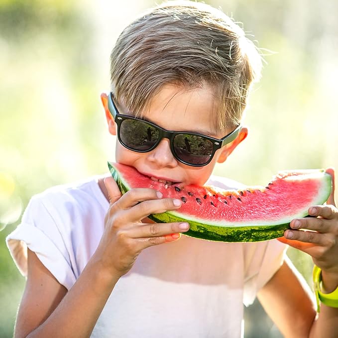 Pibupibu Kids Neon Colors Party Favor Supplies Unisex Sunglasses Pack of 8