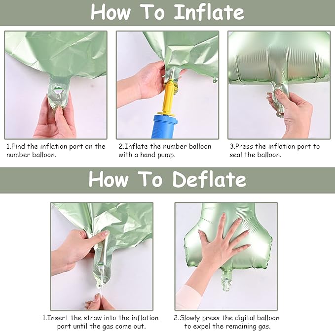 40'' Sage Green Number 9 Balloon, Self Inflating Foil Number Balloons Set 0-9, Olive Green Digital 9 Helium Balloon for Girls Boys 9th Jungle Safari Birthday Party Decorations Anniversary Supplies