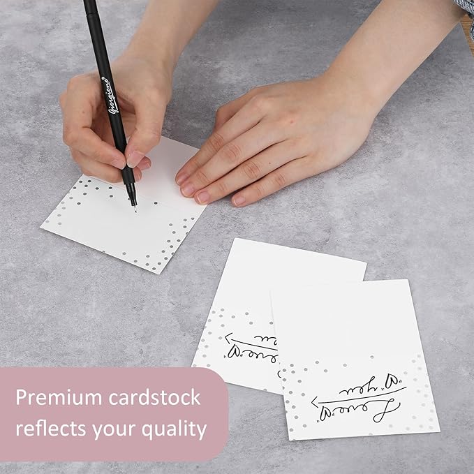 50Pcs Place Cards for Table Setting, Name Cards for Table Setting for Wedding Tables Numbers, Banquets, Events Menu and Card Food Tables for Dinner Party(Silver)
