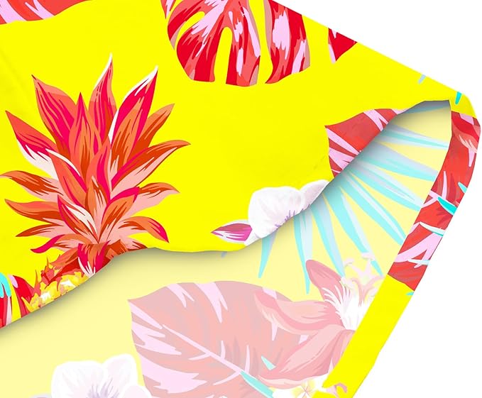 Cromoncent Matching Hawaiian Outfits for Family, Dad and Son Matching Luau Beach Tropical Shirts Mommy Daughter Tropical Sets