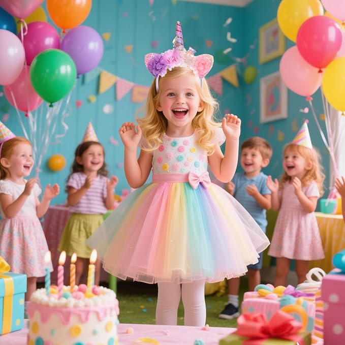 Unicorn Headband for Women - Flower Glitter Horn with Butterfly & Ears Headband, Magical Blossom Hair Accessory for Birthday Party Hair Decoration,Halloween Christmas Cosplay Hairband