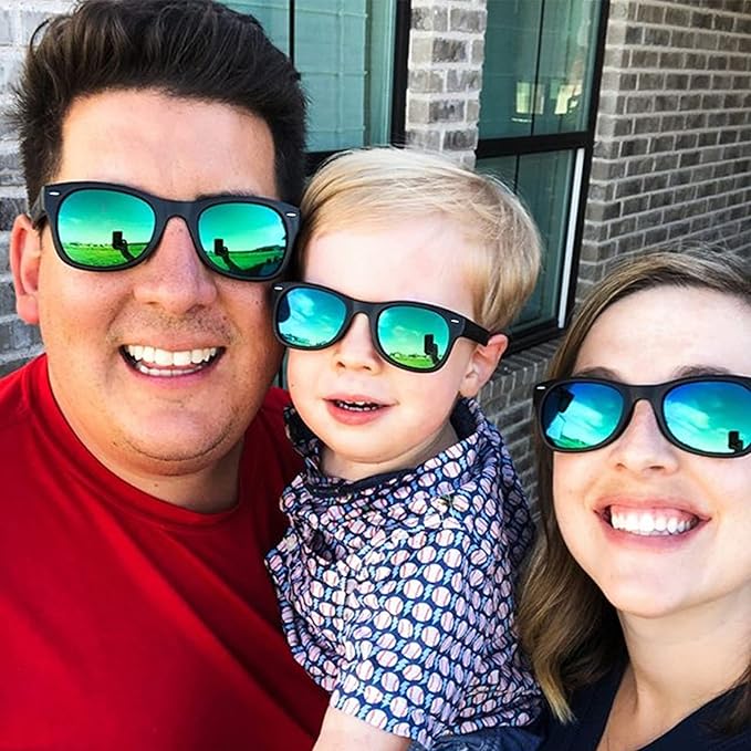 10/20 Pack Colored Sunglasses Mirrored Lens Bulk Party Glasses Classic Eyewear Birthday Beach Pool Unisex Adults