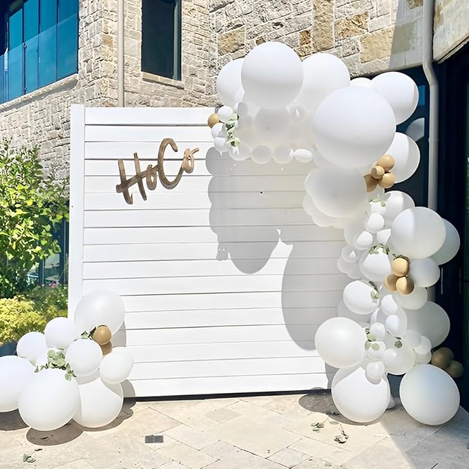 White Balloons, 66pack 12inch White Pearl Latex Party Balloons for Wedding, Birthday, Graduation, Bridal Shower, Baby Shower, Bachelorette and Engagement Decorations