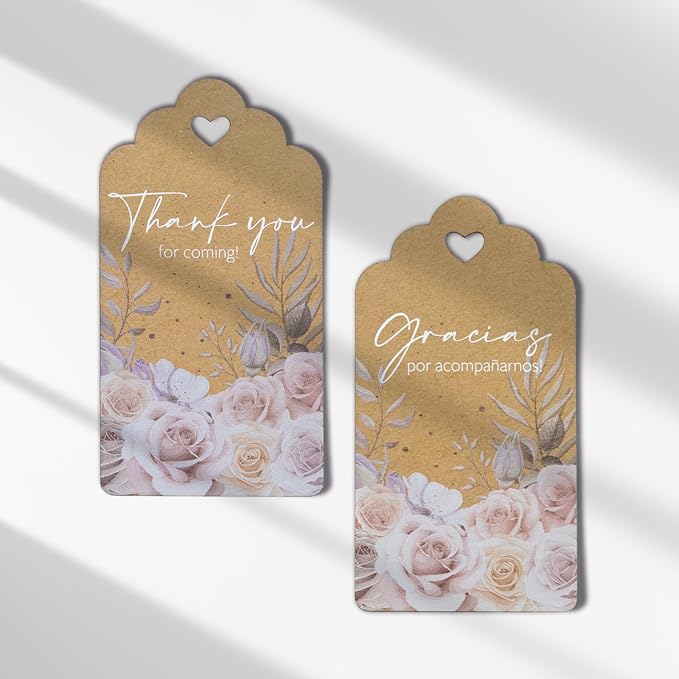 Summer-Ray 50pcs Kraft Thank You for Coming Gift Tags – Rustic Gift Tags for Wedding Birthday Tea Party (Thank You for Coming!)