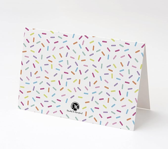 M Market On Mainstreet Sprinkle Thank You Cards for Baby Sprinkles/Baby Showers, Includes White Envelopes, 25 count