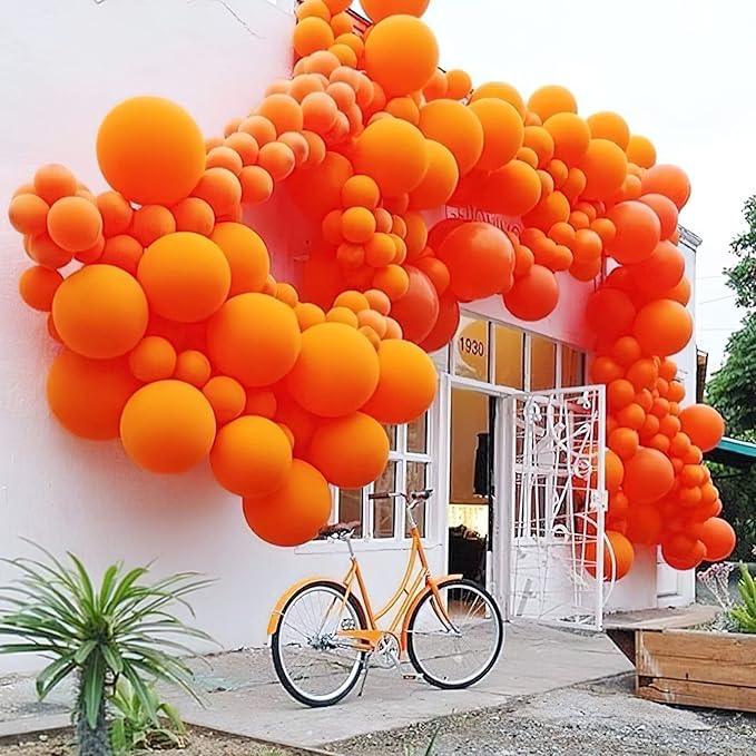 PartyWoo Orange Balloons 50pcs 12 Inch Fall Latex Helium Balloons for Birthday Baby Shower Graduation Fall Tangerine Little Cutie Pumpkin Tropical Sunshine Boho Theme Party Decorations Orange-Y9