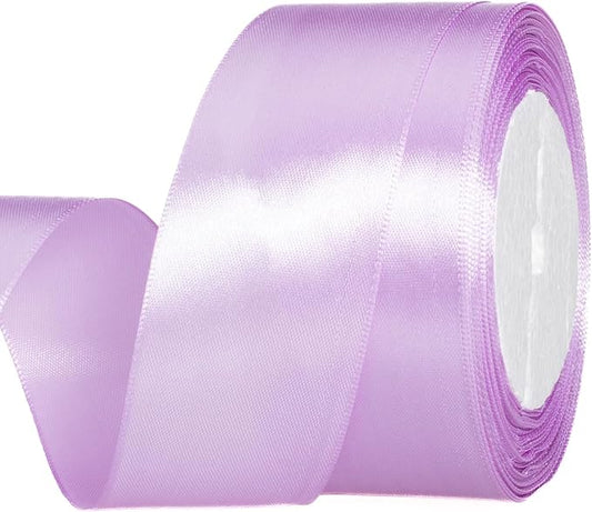 ATRBB 25 Yards 1-1/2 inch Wide Satin Ribbon Perfect for Wedding,Handmade Bows and Gift Wrapping(Lilac)