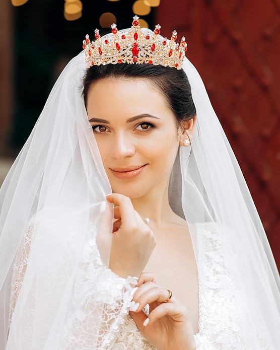 Crowns for Women - Tiaras for Women Crystal Queen Crown for Birthday Costume Party Celebration