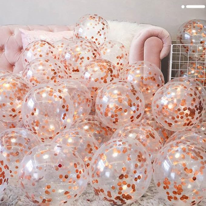 Rose Gold Metallic Foil Confetti for Wedding Birthday Party Decoration (0.59 inch, 2.12 oz /1 pack)